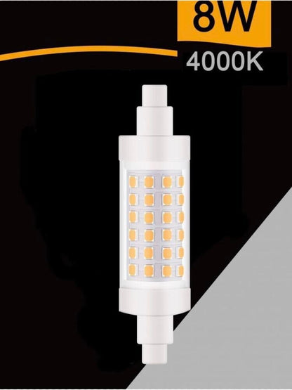 LAMPADINA LED LUCE NATURALE ATTACCO R7S 8 WATT LAMPADA RICAMBIO PER FARO 4000K