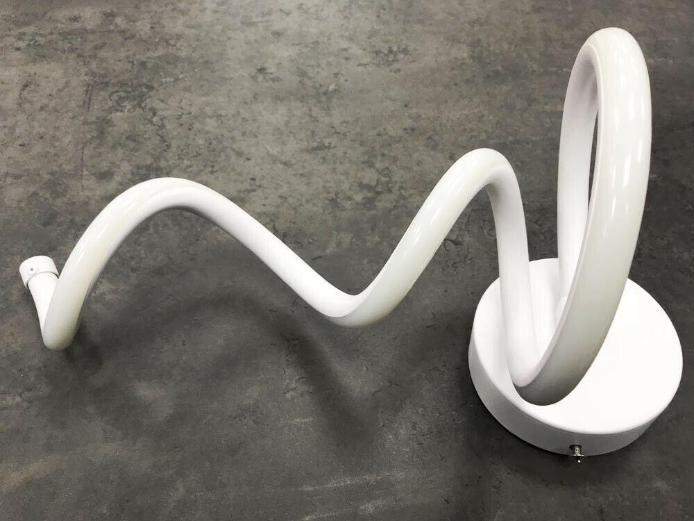 APPLIQUE DA PARETE A SPIRALE PER INTERNO LAMPADA LED LUCE BIANCA 12 WATT E24F