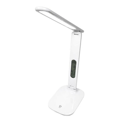 LAMPADA LED DA SCRIVANIA TOUCH OROLOGIO LUCE REGOLABILE BIANCA CALDA NATURALE