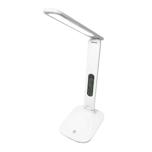 LAMPADA LED DA SCRIVANIA TOUCH OROLOGIO LUCE REGOLABILE BIANCA CALDA NATURALE