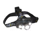 TORCIA FRONTALE 3 LED 1 COB ZOOM LUCE BIANCA BATTERIA LITIO RICARICABILE CARICA