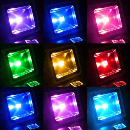 FARO 50W LED RGB SMD FARETTO . MULTICOLORI CON TELECOMANDO ILLUMINATORE ESTERNO