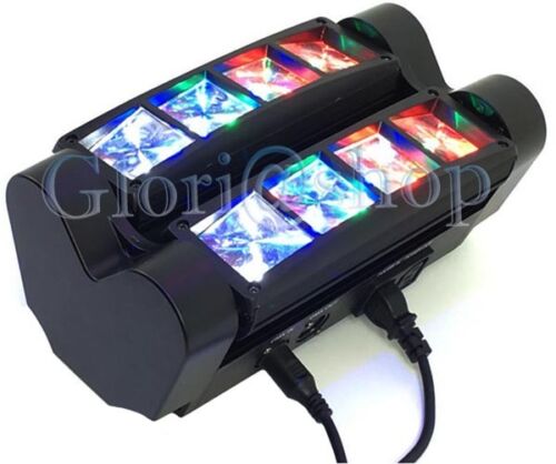 FARO 8 LED RGB DA DISCOTECA LUCE . ROTANTE EFFETTI STROBO RITMO DI MUSICA CREE DMX