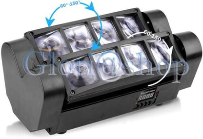 FARO 8 LED RGB DA DISCOTECA LUCE . ROTANTE EFFETTI STROBO RITMO DI MUSICA CREE DMX