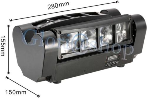 FARO 8 LED RGB DA DISCOTECA LUCE . ROTANTE EFFETTI STROBO RITMO DI MUSICA CREE DMX