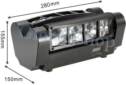 FARO 8 LED RGB DA DISCOTECA LUCE . ROTANTE EFFETTI STROBO RITMO DI MUSICA CREE DMX