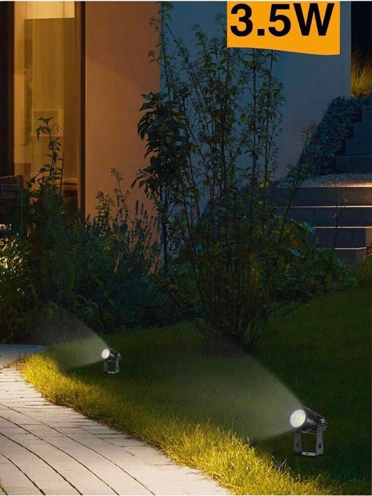 FARETTO LED LUCE NATURALE COB 3.5 W PROIETTORE DA GIARDINO STAFFA A PARETE