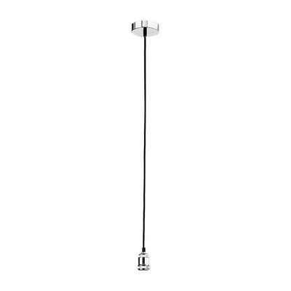 PORTALAMPADA E27 LAMPADARIO A . SOSPENSIONE PORTA LAMPADINA CAVO 112 CM ARGENTO