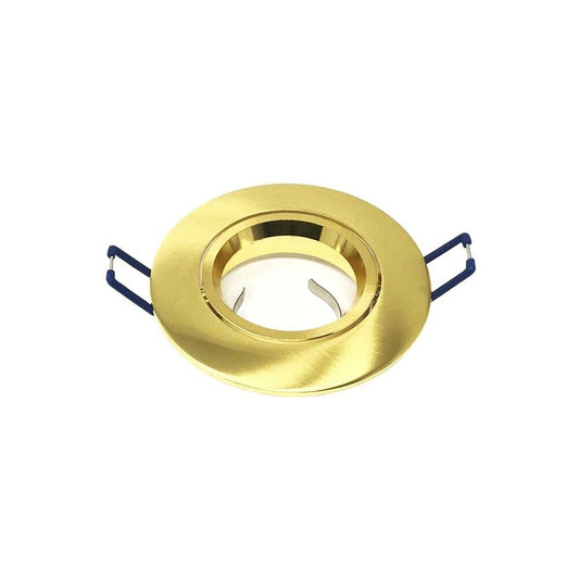 PORTAFARETTO DA INCASSO TONDO . SUPPORTO ORIENTABILE PORTA FARETTO GU10 P12 ORO