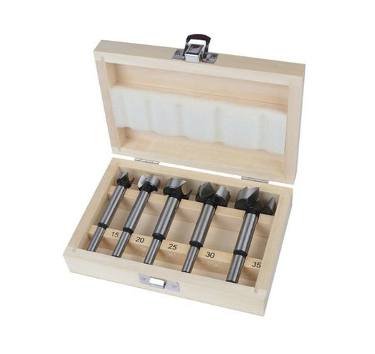 KIT 5 FRESE FRESA LEGNO GAMBO 8 10 MM CERNIERE MISURE 15 20 25 30 35MM