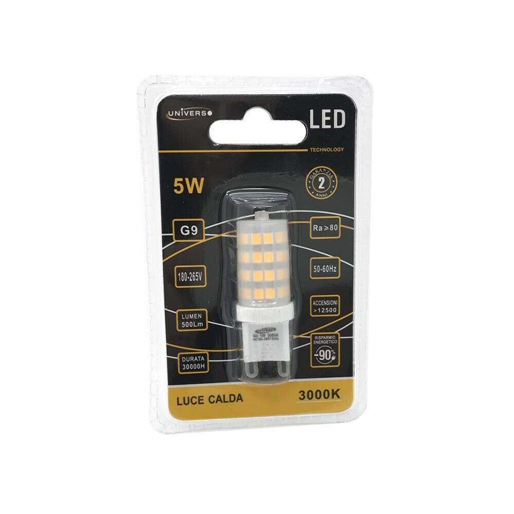 LAMPADINA LED ATTACCO G9 5W LUCE CALDA 3000K