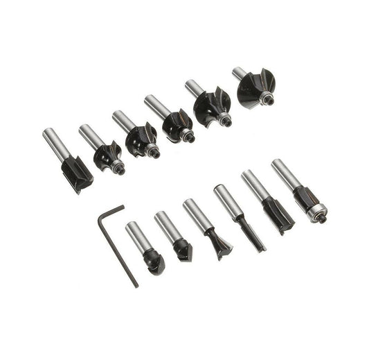 12 FRESE PANTOGRAFO DECORAZIONI LEGNO FRESA TAGLIO SCANALATURA 6 MM