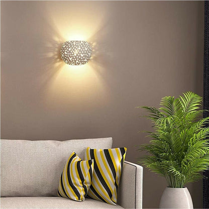 APPLIQUE IN GESSO VERNICIABILE LAMPADA MODERNA DOPPIA EMISSIONE LUCE LED G9 E42