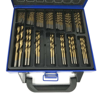 KIT 100 PUNTE TRAPANO PUNTA MISURE DA 1 A 10MM IN VALIGETTA