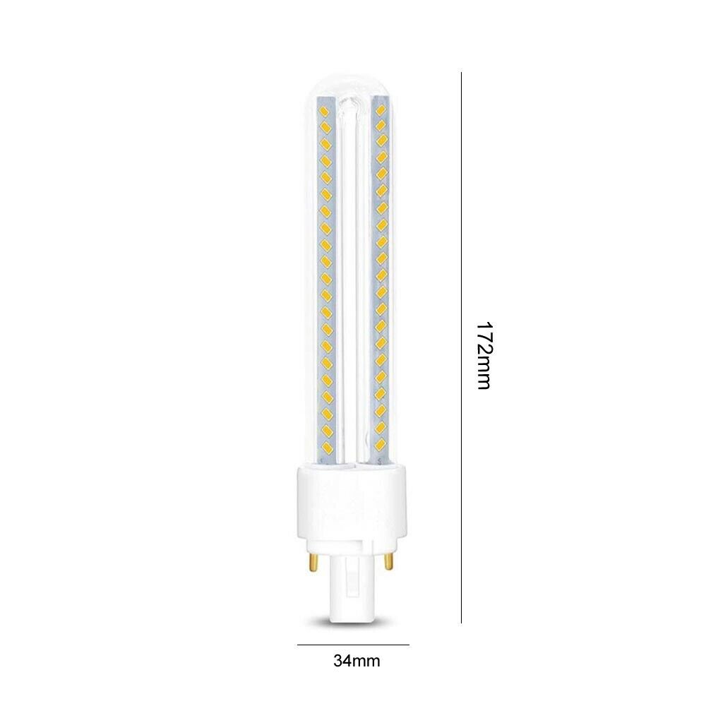 LAMPADINA LED G24 2 PIN 15 W LAMPADA TUBOLARE LUCE CALDA 3000K 15 WATT