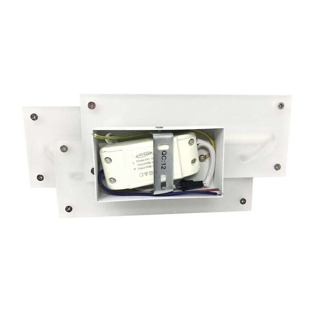 APPLIQUE IN VETRO DA PARETE LAMPADA LED LUCE CALDA 12 WATT STILE MODERNO E41-BC