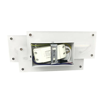 APPLIQUE IN VETRO DA PARETE LAMPADA LED LUCE CALDA 12 WATT STILE MODERNO E41-BC
