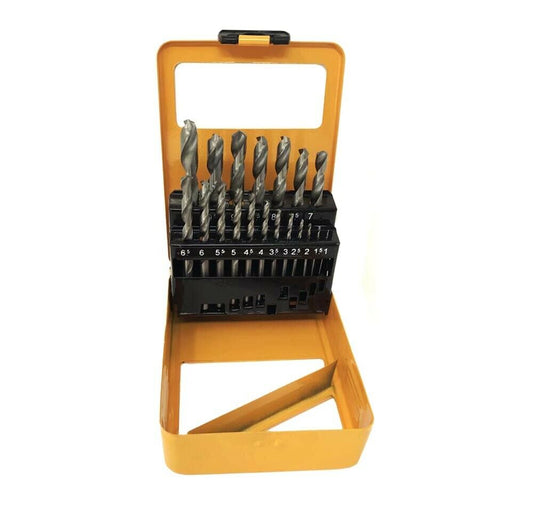 19 PUNTE TRAPANO FRESA IN LEGA DI TITANIO HSS KIT FRESE 19PZ DA 1 A 10 MM