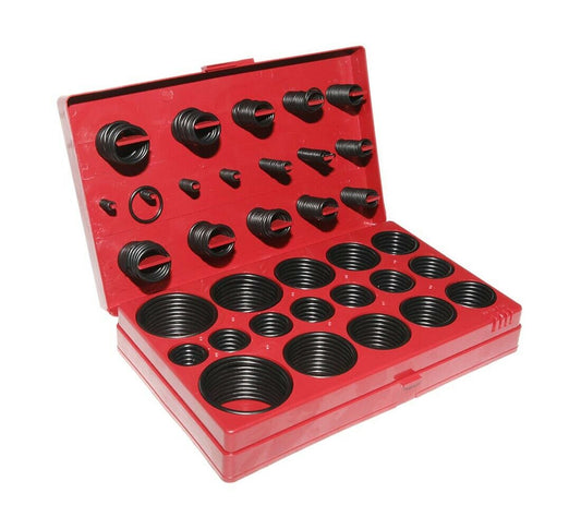 KIT GUARNIZIONI O-RING METRICI SET 419 PZ ANELLI ELASTICI ASSORTITI IN VALIGETTA