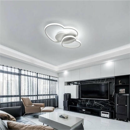 PLAFONIERA LED 3 CUORI LAMPADARIO 31 WATT LUCE BIANCA 6500K STILE MODERNO