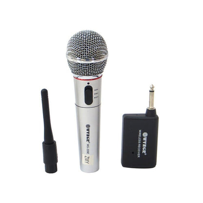 MICROFONO WIRELESS RICEVITORE ANTENNA CAVO KARAOKE MUSICA CANTO