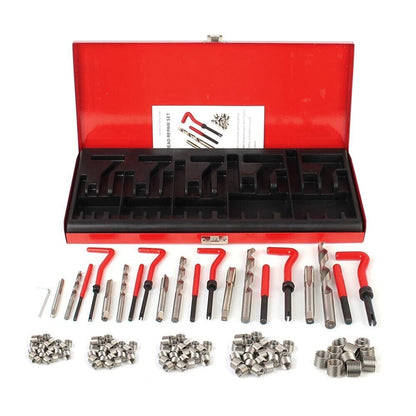 KIT 131 PZ ACCESSORI RIPARAZIONE FILETTI RIPRISTINA FILETTATURE ELICOIDI MASCHI