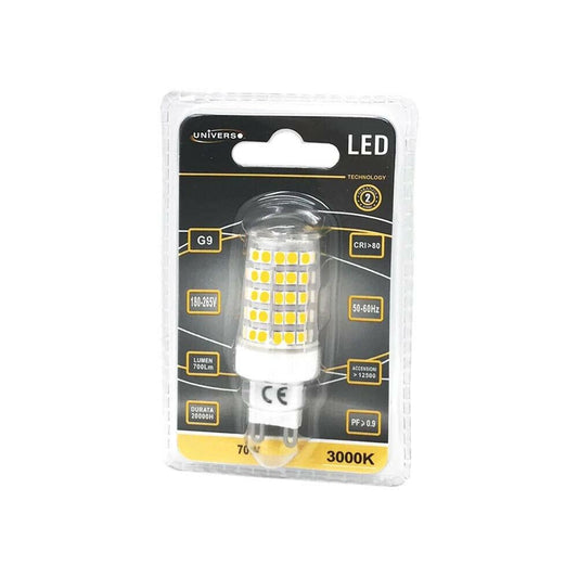 LAMPADINA LED ATTACCO G9 5.6W LUCE CALDA 3000K