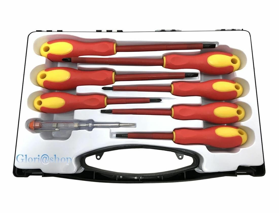 KIT CACCIAVITI ELETTRICISTA CACCIAVITE GIRAVITE ISOLATI 1 CERCAFASE ISOLATO