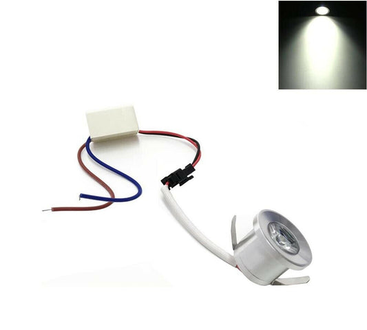 FARETTO LED 1W A INCASSO SILVER PUNTO LUCE TEMPERATURA NATURALE