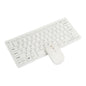 MINI TASTIERA MOUSE WIRELESS 2,4 GHZ COMBO KIT SENZA FILI PER PC DESKTOP BIANCO