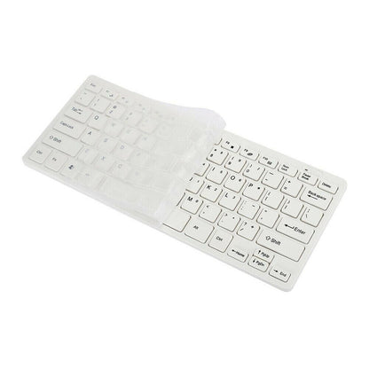 MINI TASTIERA MOUSE WIRELESS 2,4 GHZ COMBO KIT SENZA FILI PER PC DESKTOP BIANCO