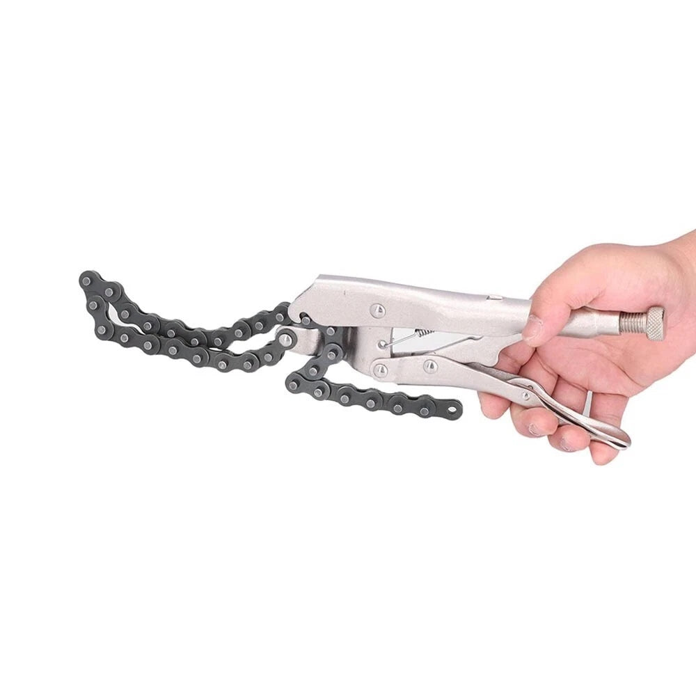 PINZA CON CATENA AUTOBLOCCANTE CHIAVE INGLESE PER TUBI FILTRO OLIO