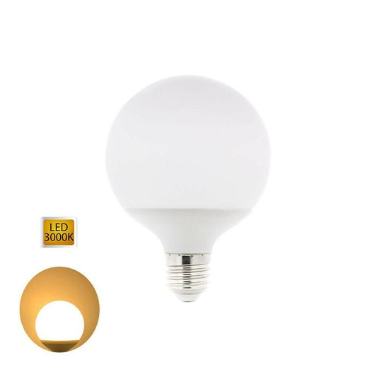 LAMPADINA LED 12 WATT ATTACCO E27 GLOBO SFERA LUCE CALDA 3000K