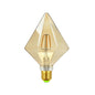 LAMPADINA FILAMENTO 4 W LUCE CALDA E27 ROMBO COLOR AMBRA STILE VINTAGE