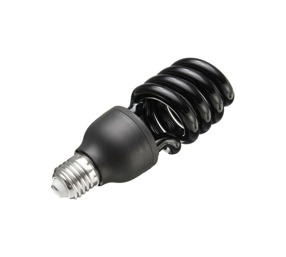 LAMPADINA E27 A SPIRALE LUCE NERA UV 28W E 27 EFFETTO FLUORESCENTE DA DISCOTECA