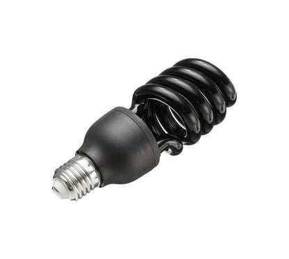 LAMPADINA E27 A SPIRALE LUCE NERA UV 28W E 27 EFFETTO FLUORESCENTE DA DISCOTECA
