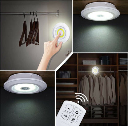 FARETTO A LED COB LUCE BIANCA 3 FARETTI CON TELECOMANDO CASA CUCINA NEGOZIO