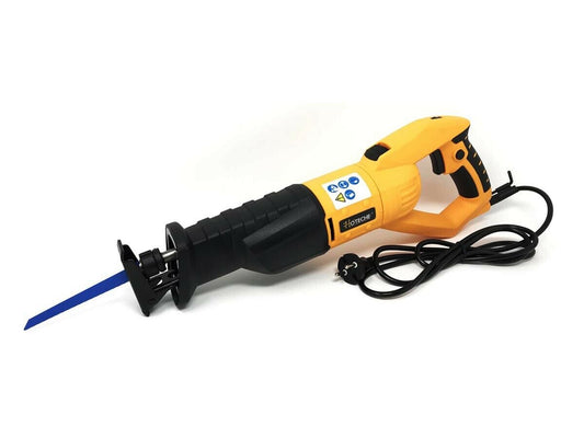 SEGA A GATTUCCIO 850W SEGHETTO 3 LAME TAGLIO LEGNO METALLO PLASTICA CORSA 26MM