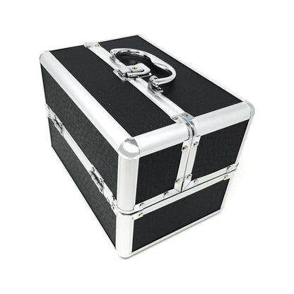 VALIGETTA 4 CASSETTI PORTA COSMETICI TRUCCO MAKE UP BAULETTO BEAUTY CASE NERO