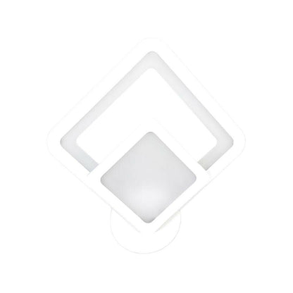 APPLIQUE LED 12 W FORMA DI ROMBO IN VETRO LAMPADA A PARETE LUCE NATURALE BIANCA CALDA
