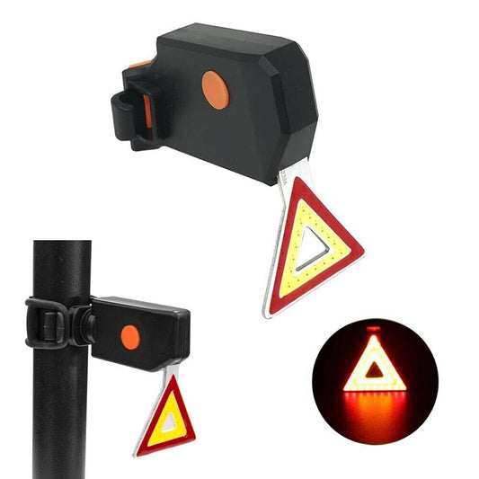 TRIANGOLO LAMPEGGIANTE SOS LUCE LED PER BICICLETTA SEGNALAZIONE POSIZIONE BICI