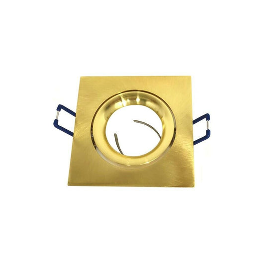 PORTA FARETTO A INCASSO QUADRATO . PORTAFARETTO SUPPORTO ORIENTABILE COLOR ORO P20