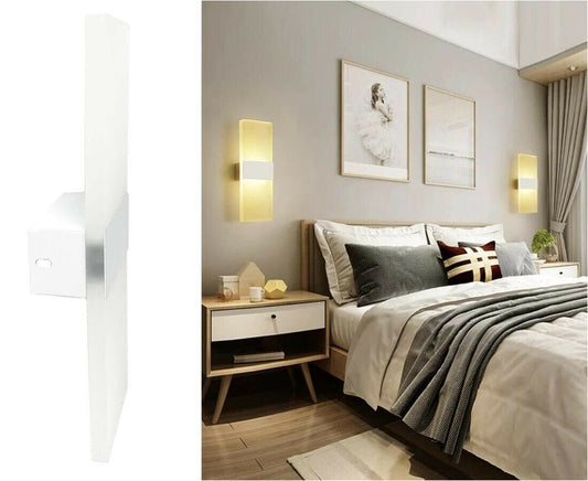 APPLIQUE IN VETRO DA PARETE LUCE . CALDA 3000K LAMPADA LED INTERNO 8 W