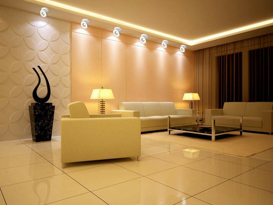 FARETTO LED 7 WATT DA SOFFITTO ORIENTABILE GIREVOLE 360° FARO LUCE CALDA F7WBC