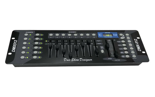 CENTRALINA CONTROLLO MIX LUCI EFFETTI DJ 192 CANALI DMX 512 LED