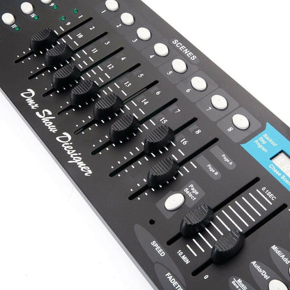 CENTRALINA CONTROLLO MIX LUCI EFFETTI DJ 192 CANALI DMX 512 LED