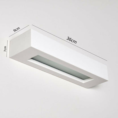APPLIQUE IN GESSO LAMPADA DA PARETE 2 PORTA LAMPADINA E14 VERNICIABILE E06