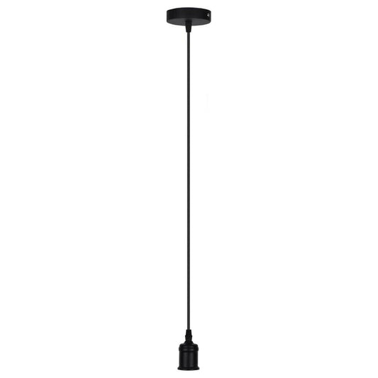 PORTALAMPADA E27 LAMPADARIO A . SOSPENSIONE PORTA LAMPADA LAMPADINA 2 MT NERO