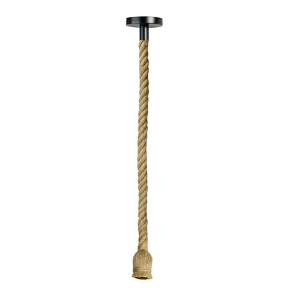 PORTALAMPADA IN CANAPA LAMPADARIO CORDA 150 CM PORTA LAMPADINA E27 X NEGOZIO BAR