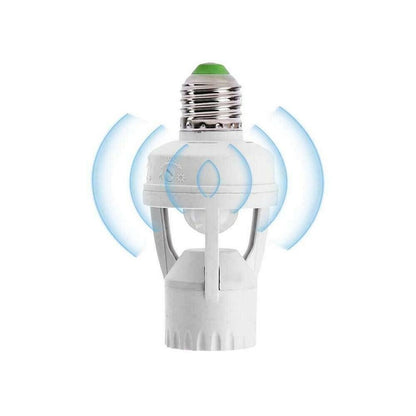 PORTALAMPADA E27 CON SENSORE RILEVA MOVIMENTO RILEVATORE 360°